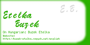 etelka buzek business card